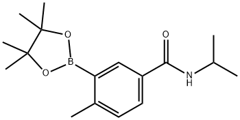 N-isopropyl-4-methyl-3-(4,4,5,5-tetramethyl-1,3,2-dioxaborolan-2-yl)benzamide 化学構造式