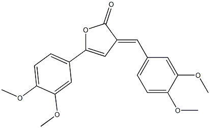 3-(3,4-Dimethoxy-benzylidene)-5-(3,4-dimethoxy-phenyl)-3H-furan-2-one 结构式