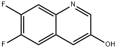 6,7-ジフルオロキノリン-3-オール 化学構造式