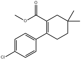 Methyl 2-(4-chlorophenyl)-5,5-dimethylcyclohex-1-ene-1-carboxylate 化学構造式