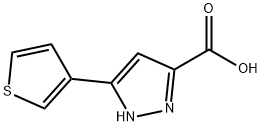 5-(3-thienyl)-1H-Pyrazole-3-Carbocylic acid,1029108-69-7,结构式