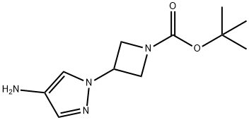 3-(4-氨基-1H-吡唑-1-基)氮杂丁烷-1-羧酸叔丁酯 结构式