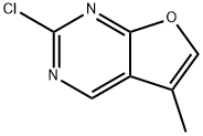 2-氯-5-甲基呋喃[2,3-D]嘧啶 结构式