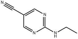 2-(乙氨基)嘧啶-5-甲腈, 1033693-16-1, 结构式