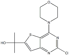 2-(2-chloro-4-morpholinothieno[3,2-d]pyrimidin-6-yl)propan-2-ol Struktur