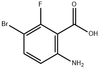 6-氨基-3-溴-2-氟苯甲酸 结构式