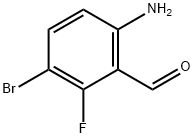 6-氨基-3-溴-2-氟苯甲醛, 1036756-05-4, 结构式