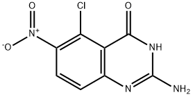 2-氨基-5-氯-6-硝基-4(3H)喹唑啉酮, 103884-19-1, 结构式