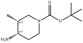 2-Methyl-2-propanyl (3R,4S)-4-amino-3-methyl-1-piperidinecarboxyl ate