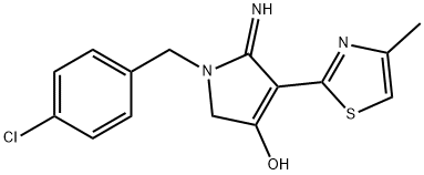 1-(4-chlorobenzyl)-5-imino-4-(4-methylthiazol-2-yl)-2,5-dihydro-1H-pyrrol-3-ol Structure