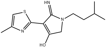 5-imino-1-isopentyl-4-(4-methylthiazol-2-yl)-2,5-dihydro-1H-pyrrol-3-ol Structure