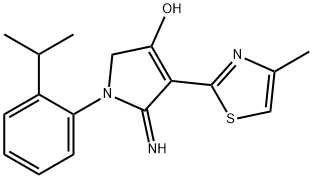 5-imino-1-(2-isopropylphenyl)-4-(4-methylthiazol-2-yl)-2,5-dihydro-1H-pyrrol-3-ol Struktur