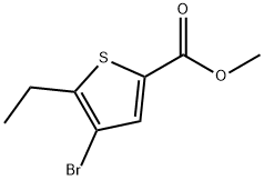 4-溴-5-乙基噻吩-2-羧酸甲酯 结构式