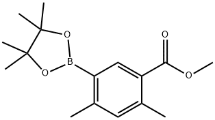 methyl 2,4-dimethyl-5-(4,4,5,5-tetramethyl-1,3,2-dioxaborolan-2-yl)benzoate Structure