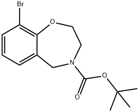 tert-butyl 9-bromo-2,3-dihydrobenzo[f][1,4]oxazepine-4(5H)-carboxylate Struktur