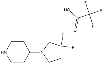 4-(3,3-Difluoropyrrolidin-1-yl)piperidine 2,2,2-trifluoroacetate Structure