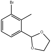 2-(3-溴-2-甲基苯基)-1,3-二氧戊环 结构式