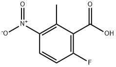 6-氟-2-甲基-3-硝基苯甲酸 结构式