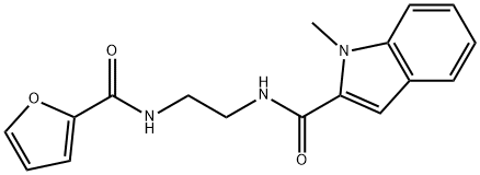 N-{2-[(furan-2-ylcarbonyl)amino]ethyl}-1-methyl-1H-indole-2-carboxamide Struktur