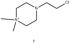 4-(2-Chloroethyl)-1,1-dimethylpiperazin-1-ium iodide Struktur