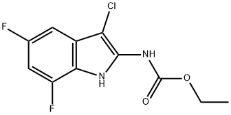 2-Ethyl-N-(3-chloro-5,7-difluoroindole)carbamate,1082042-28-1,结构式