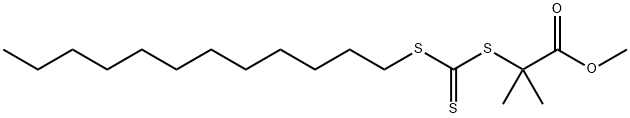 Methyl 2-(dodecylthiocarbonothioylthio)-2-methylpropionate
		
	|2 - [[(十二烷基巯基)硫代甲基]硫代] - 2 - 甲基苯甲酸甲酯