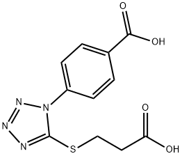 4-{5-[(2-carboxyethyl)sulfanyl]-1H-tetraazol-1-yl}benzoic acid Structure