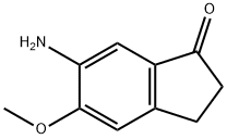 6-氨基-5-甲氧基-2,3-二氢-1H-茚-1-酮 结构式