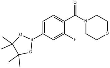 4-{[2-Fluoro-4-(tetramethyl-1,3,2-dioxaborolan-2-yl)phenyl]carbonyl}morpholine Structure