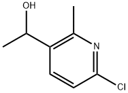 1-(6-chloro-2-methylpyridin-3-yl)ethanol 化学構造式