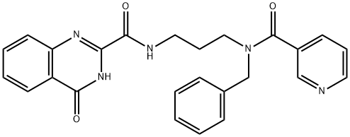 N-{3-[benzyl(3-pyridinylcarbonyl)amino]propyl}-4-oxo-3,4-dihydro-2-quinazolinecarboxamide 结构式