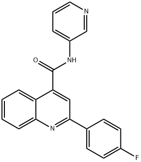 2-(4-fluorophenyl)-N-(pyridin-3-yl)quinoline-4-carboxamide Struktur