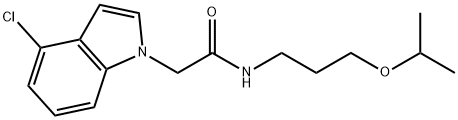 2-(4-chloro-1H-indol-1-yl)-N-[3-(propan-2-yloxy)propyl]acetamide Struktur