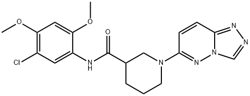 N-(5-chloro-2,4-dimethoxyphenyl)-1-([1,2,4]triazolo[4,3-b]pyridazin-6-yl)piperidine-3-carboxamide Struktur