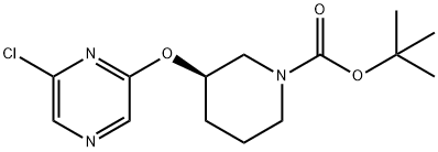 tert-butyl(R)-3-((6-chloropyrazin-2-yl)oxy)piperidine-1-carboxylate, 1147998-31-9, 结构式