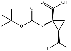 (1R,2R)-1-(tert-butoxycarbonylamino)-2-(difluoromethyl)cyclopropanecarboxylic acid|(1R,2R)-1-(叔丁氧基羰基氨基)-2-(二氟甲基)环丙烷羧酸