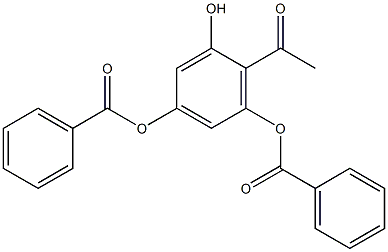 2-acetyl-3,5-dibenzoyloxy-phenol Struktur