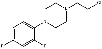 1-(2-氯乙基)-4-(2,4-二氟苯基)哌嗪 结构式