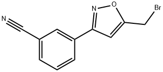 3-[5-(Bromomethyl)-3-isoxazolyl]benzonitrile Structure