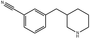 Benzonitrile, 3-(3-piperidinylmethyl)- 化学構造式