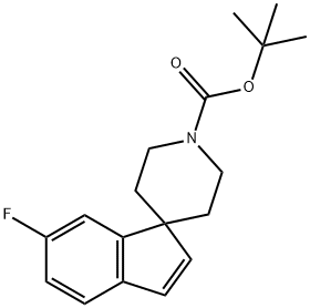 Tert-Butyl 6-Fluorospiro[Indene-1,4'-Piperidine]-1'-Carboxylate 化学構造式