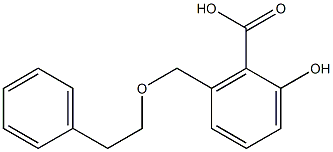 2-Hydroxy-6-phenethyloxymethyl-benzoic acid 化学構造式
