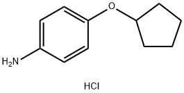 4-(环戊氧基)苯胺盐酸盐, 1172521-22-0, 结构式