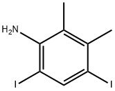 4,6-Diiodo-2,3-dimethylaniline 化学構造式