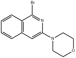 4-(1-bromoisoquinolin-3-yl)morpholine 化学構造式