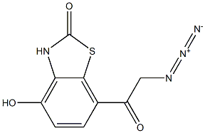 7-(2-azidoacetyl)-4-hydroxybenzo[d]thiazol-2(3H)-one 化学構造式