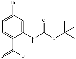 4-Bromo-2-([(tert-butoxy)carbonyl]amino)benzoic acid Structure
