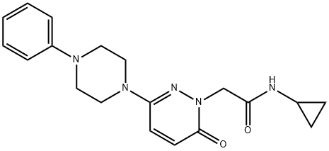 N-cyclopropyl-2-[6-oxo-3-(4-phenylpiperazin-1-yl)pyridazin-1(6H)-yl]acetamide Struktur