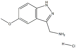 5-甲氧基-1H-吲唑-3-甲胺盐酸盐 结构式