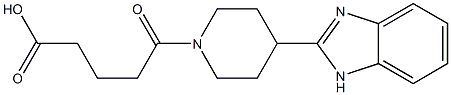 5-(4-(1H-benzo[d]imidazol-2-yl)piperidin-1-yl)-5-oxopentanoic acid Struktur
